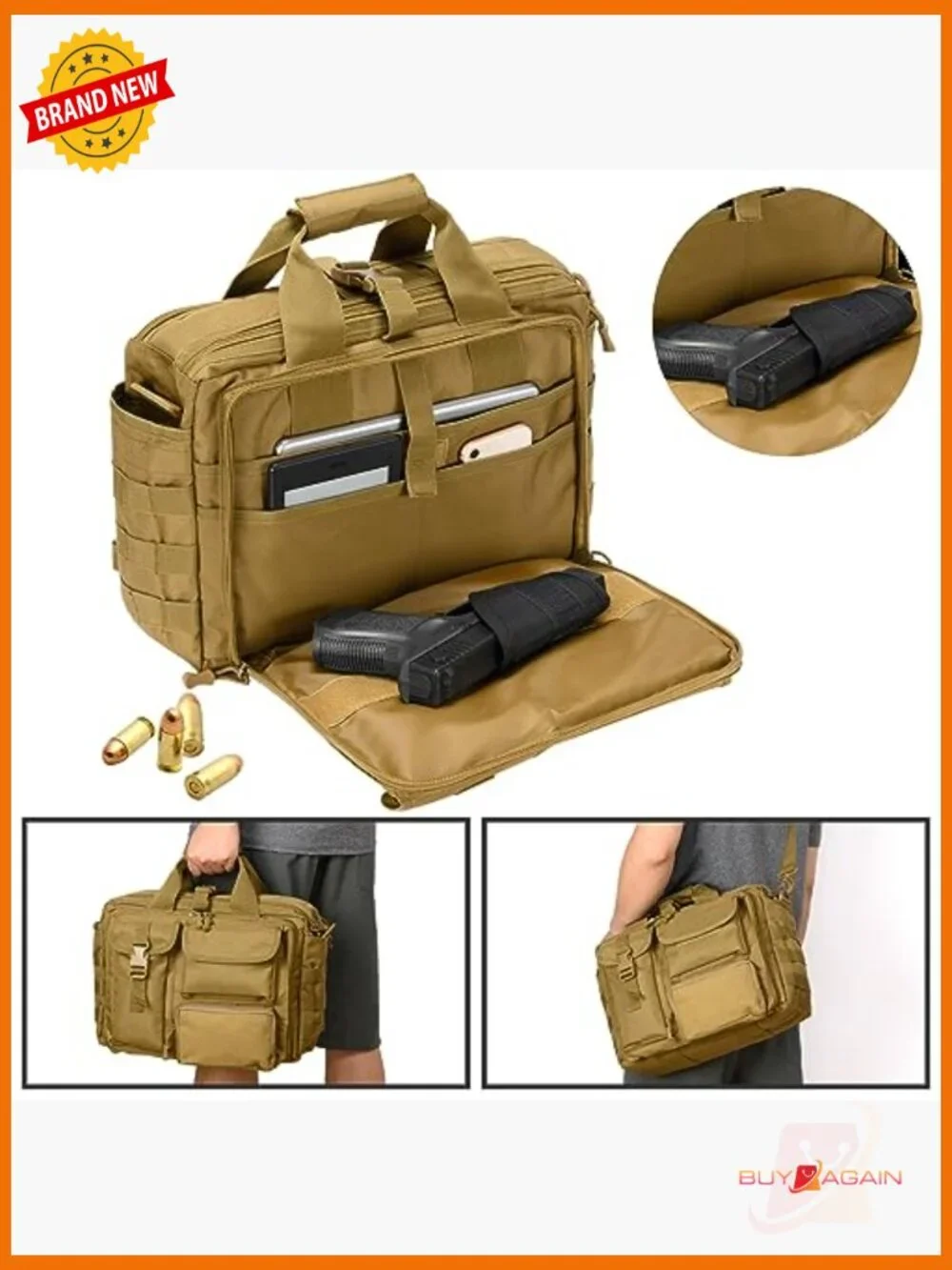 Stypos Tactical Messenger Bag 14inch 15.6inch Laptop Briefcase Military Flight